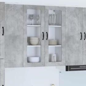  Fali konyhaszekrény Beton szürke 80 x 31 x 100 cm Faanyag