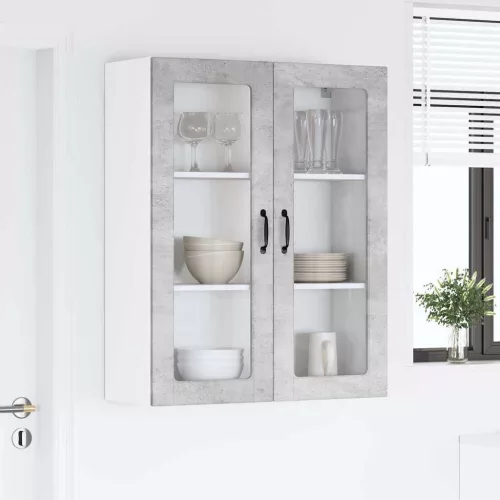 Fali konyhaszekrény Beton szürke 80 x 31 x 100 cm Faanyag