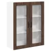  Fali konyhaszekrény barna tölgy 80 x 31 x 100 cm Faanyag