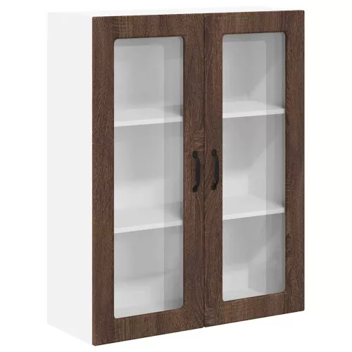  Fali konyhaszekrény barna tölgy 80 x 31 x 100 cm Faanyag