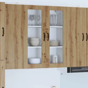    Fali konyhaszekrény kézműves tölgy 80 x 31 x 100 cm Faanyag