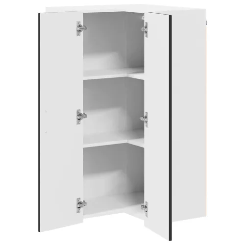  Fali konyhaszekrény polcokkal Fekete 57 x 57 x 100 cm Faanyag