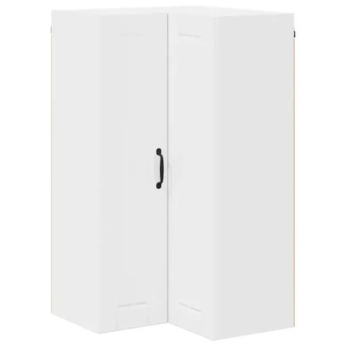  Fali konyhaszekrény Magas Fényű Fehér 57 x 57 x 100 cm Faanyag