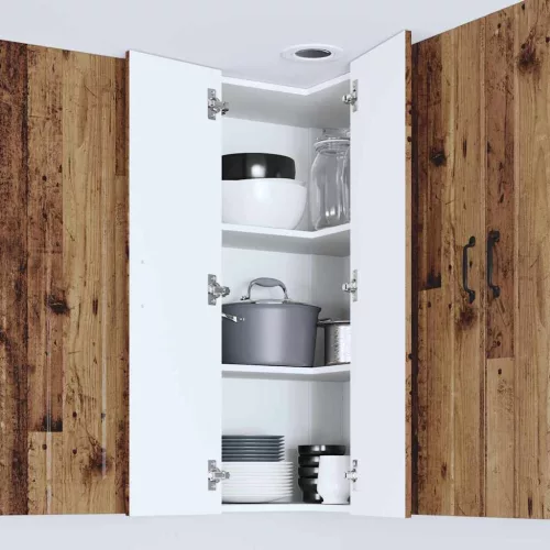  Fali konyhaszekrény polcokkal Öreg fa 57 x 57 x 100 cm Faanyag