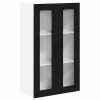  Fali konyhaszekrény polcokkal Fekete 60 x 31 x 100 cm Faanyag