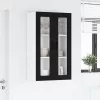  Fali konyhaszekrény polcokkal Fekete 60 x 31 x 100 cm Faanyag