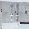  Fali konyhaszekrény Beton szürke 60 x 31 x 100 cm Faanyag