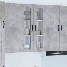  Fali konyhaszekrény Beton szürke 60 x 31 x 100 cm Faanyag