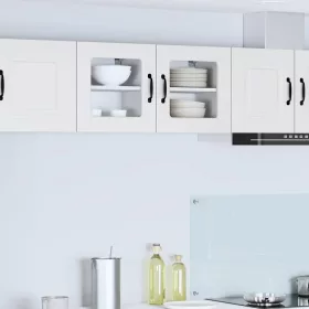    Fali konyhaszekrény 2 pcs Magas Fényű Fehér 40 x 31 x 40 cm