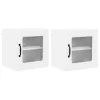 Fali konyhaszekrény 2 pcs Magas Fényű Fehér 40 x 31 x 40 cm