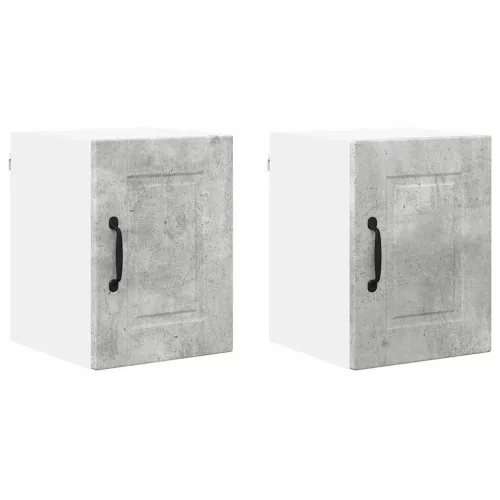  Fali konyhaszekrény 2 pcs Beton Szürke 30 x 31 x 40 cm Faanyag