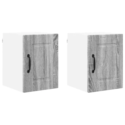  Fali konyhaszekrény 2 pcs Szürke Sonoma 30 x 31 x 40 cm Faanyag