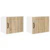 Fali konyhaszekrény 2 pcs Sonoma tölgy 50 x 31 x 40 cm Faanyag