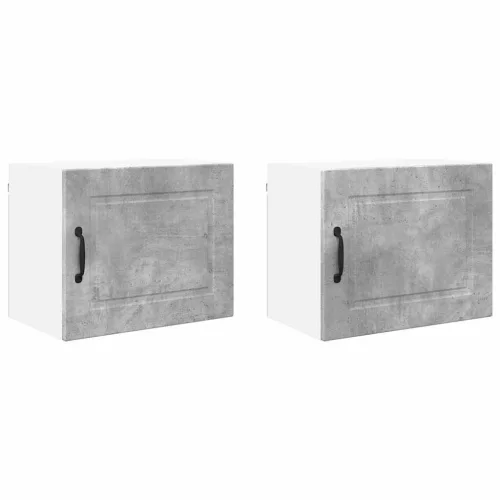  Fali konyhaszekrény 2 pcs Beton Szürke 50 x 31 x 40 cm Faanyag