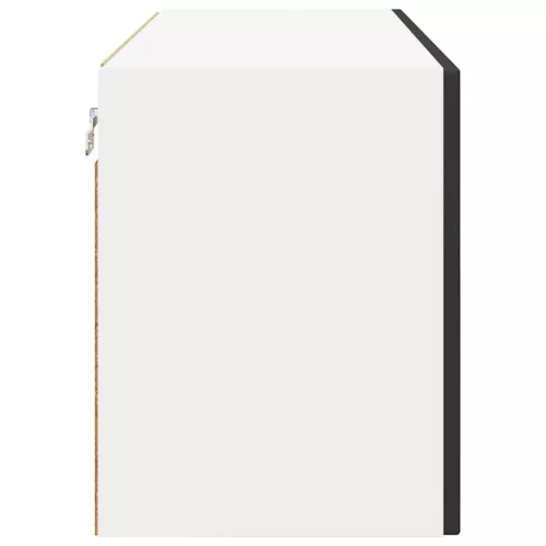  Fali konyhaszekrény polcokkal Fekete 80 x 31 x 40 cm Faanyag