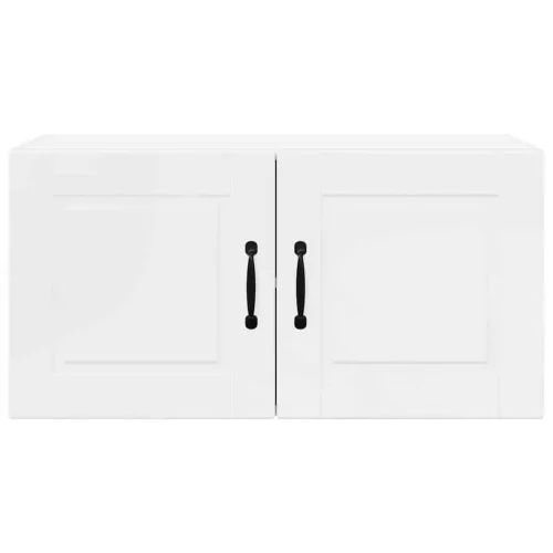  Fali konyhaszekrény Magas Fényű Fehér 80 x 31 x 40 cm Faanyag