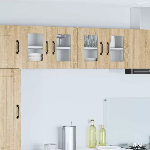  Fali konyhaszekrény 2 pcs Sonoma tölgy 60 x 31 x 40 cm Faanyag