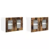 Fali konyhaszekrény 2 pcs Füstölt tölgy 60 x 31 x 40 cm Faanyag