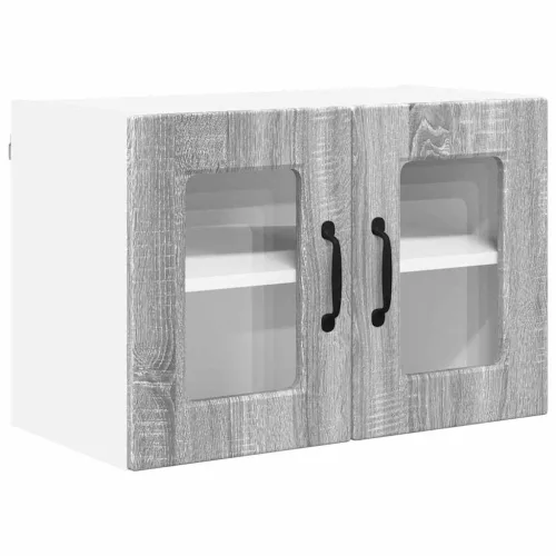  Fali konyhaszekrény 2 pcs Szürke Sonoma 60 x 31 x 40 cm Faanyag