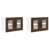  Fali konyhaszekrény 2 pcs Barna Tölgy 60 x 31 x 40 cm Faanyag