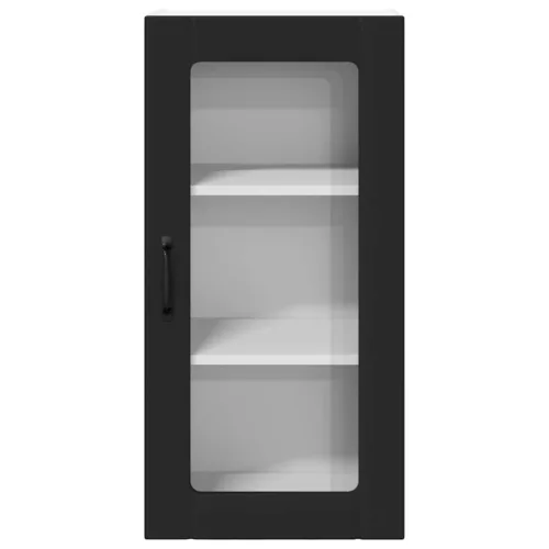  Fali konyhaszekrény 2 pcs Fekete 40 x 31 x 80 cm Faanyag