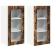  Fali konyhaszekrény 2 pcs Füstölt tölgy 40 x 31 x 80 cm Faanyag