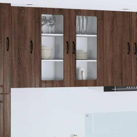    Fali konyhaszekrény ajtóval Barna Tölgy 40 x 31 x 80 cm Faanyag