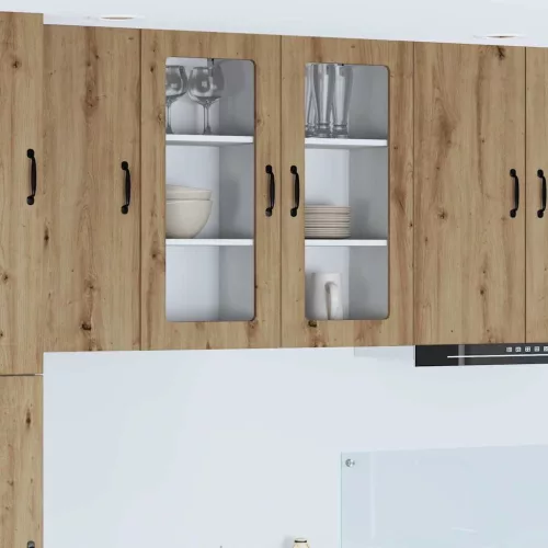  Fali konyhaszekrény 2 pcs Artisan tölgy 40 x 31 x 80 cm Faanyag