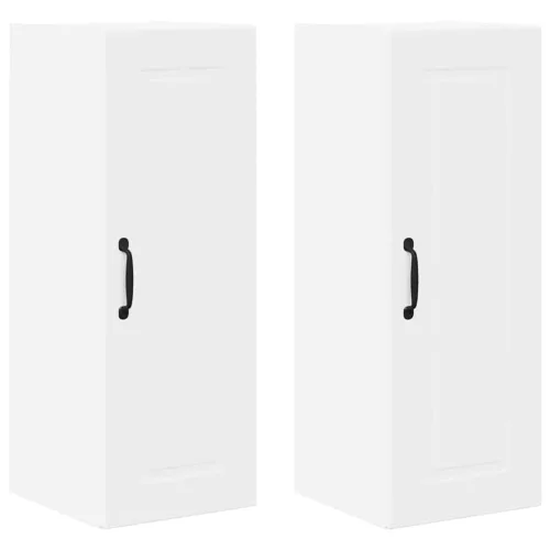  Fali konyhaszekrény ajtóval 2 pcs Fehér 30 x 31 x 80 cm Faanyag