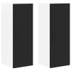  Fali konyhaszekrény 2 pcs Fekete 30 x 31 x 80 cm Faanyag
