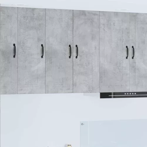  Fali konyhaszekrény 2 pcs Beton Szürke 30 x 31 x 80 cm Faanyag