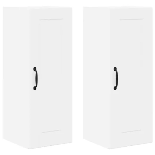  Fali konyhaszekrény 2 pcs Magas Fényű Fehér 30 x 31 x 80 cm