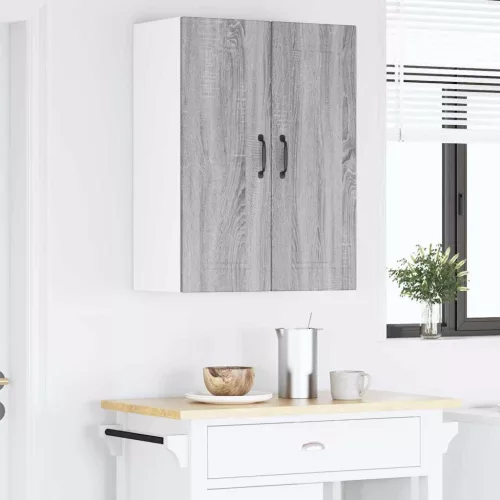  Fali konyhaszekrény 2 pcs Szürke Sonoma 30 x 31 x 80 cm Faanyag