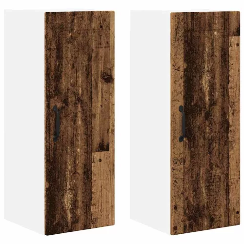  Fali konyhaszekrény 2 pcs Öreg fa 30 x 31 x 80 cm Faanyag