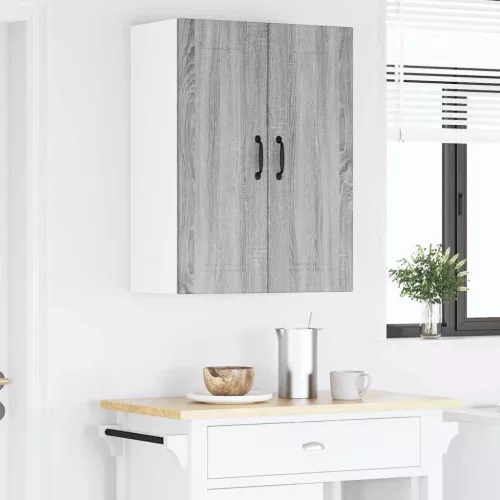  Fali konyhaszekrény Szürke Sonoma 60 x 31 x 80 cm Faanyag