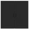  Fali konyhaszekrény polcokkal Fekete 80 x 31 x 80 cm Faanyag