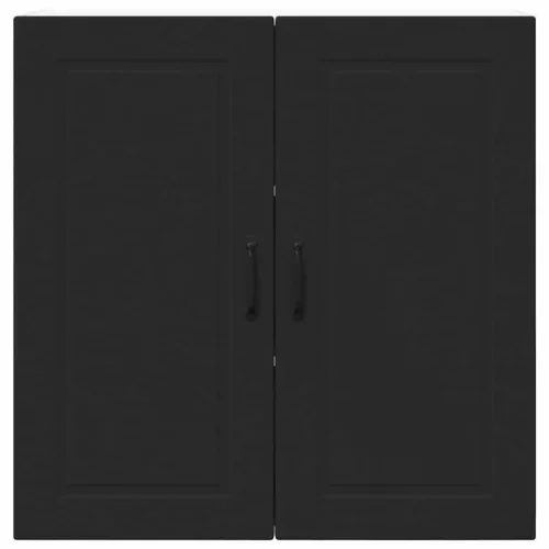  Fali konyhaszekrény polcokkal Fekete 80 x 31 x 80 cm Faanyag