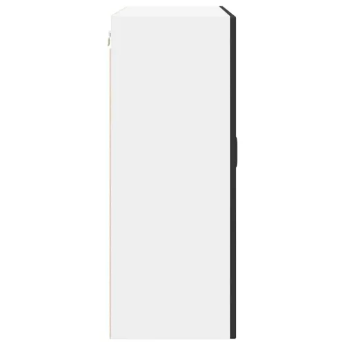  Fali konyhaszekrény polcokkal Fekete 80 x 31 x 80 cm Faanyag