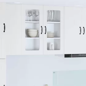    Fali konyhaszekrény polcokkal Fehér 80 x 31 x 80 cm Faanyag