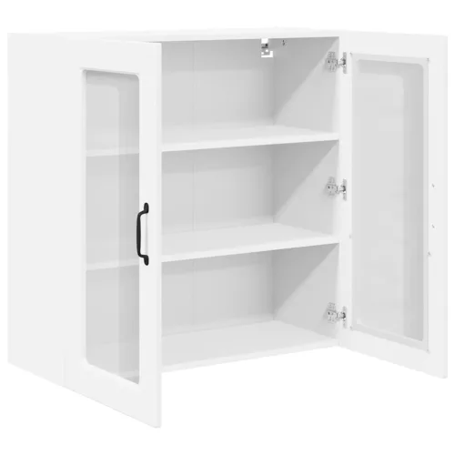  Fali konyhaszekrény polcokkal Fehér 80 x 31 x 80 cm Faanyag