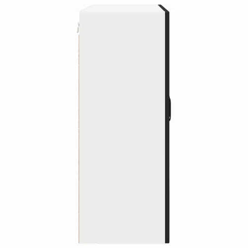  Fali konyhaszekrény polcokkal Fekete 80 x 31 x 80 cm Faanyag