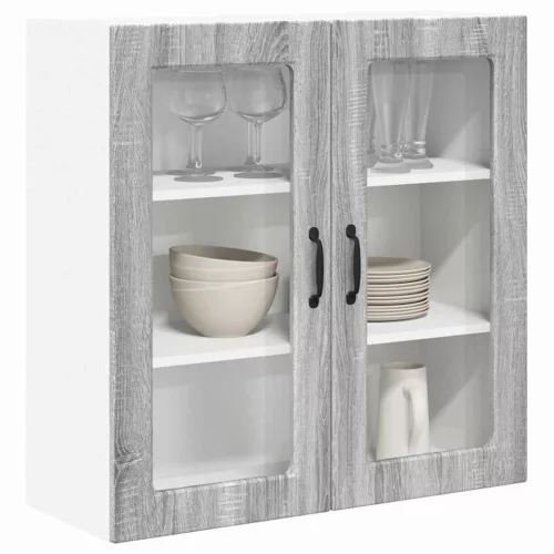  Fali konyhaszekrény Szürke Sonoma 80 x 31 x 80 cm Faanyag