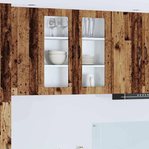  Fali konyhaszekrény polcokkal Öreg fa 80 x 31 x 80 cm Faanyag