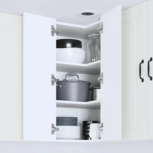  Fali konyhaszekrény polcokkal Fehér 57 x 57 x 80 cm Faanyag