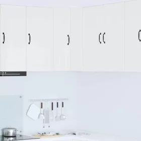    Fali konyhaszekrény Magas Fényű Fehér 57 x 57 x 80 cm Faanyag