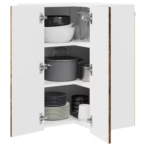  Fali konyhaszekrény polcokkal Öreg fa 57 x 57 x 80 cm Faanyag