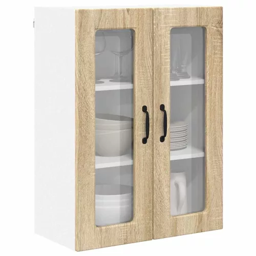  Fali konyhaszekrény Sonoma tölgy 60 x 31 x 80 cm Faanyag