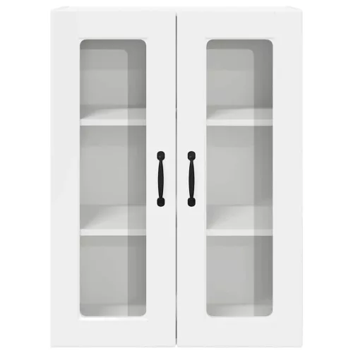  Fali konyhaszekrény Magas Fényű Fehér 60 x 31 x 80 cm Faanyag