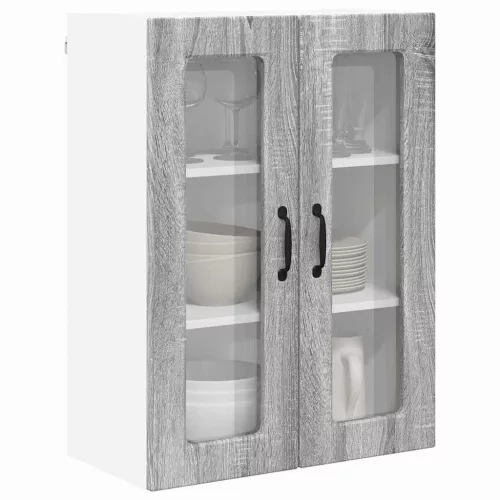  Fali konyhaszekrény Szürke Sonoma 60 x 31 x 80 cm Faanyag