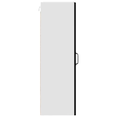  Fali konyhaszekrény polcokkal Fekete 40 x 31 x 100 cm Faanyag